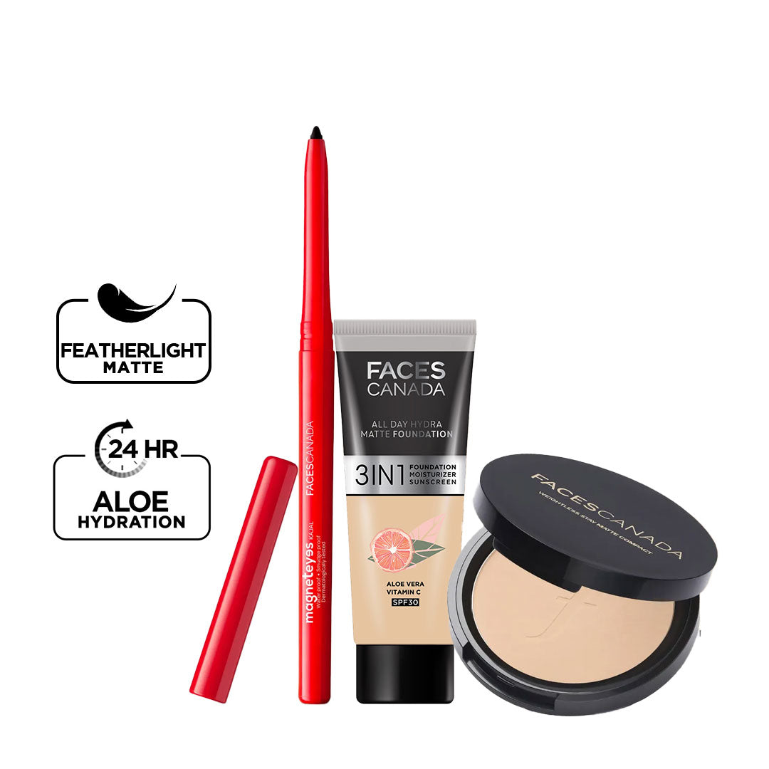 Compact + Foundation + Kajal Kit